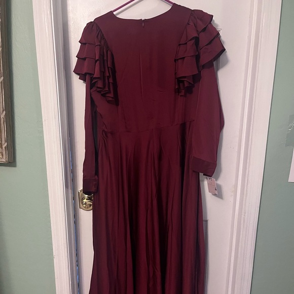 Dainty Jewells Maroon Long Sleeve Dress - Picture 3 of 3